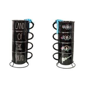 Disney Pixar Coco Land of the Dead Ceramic Mug Set 4pc Dia De Los Muertos Pixar